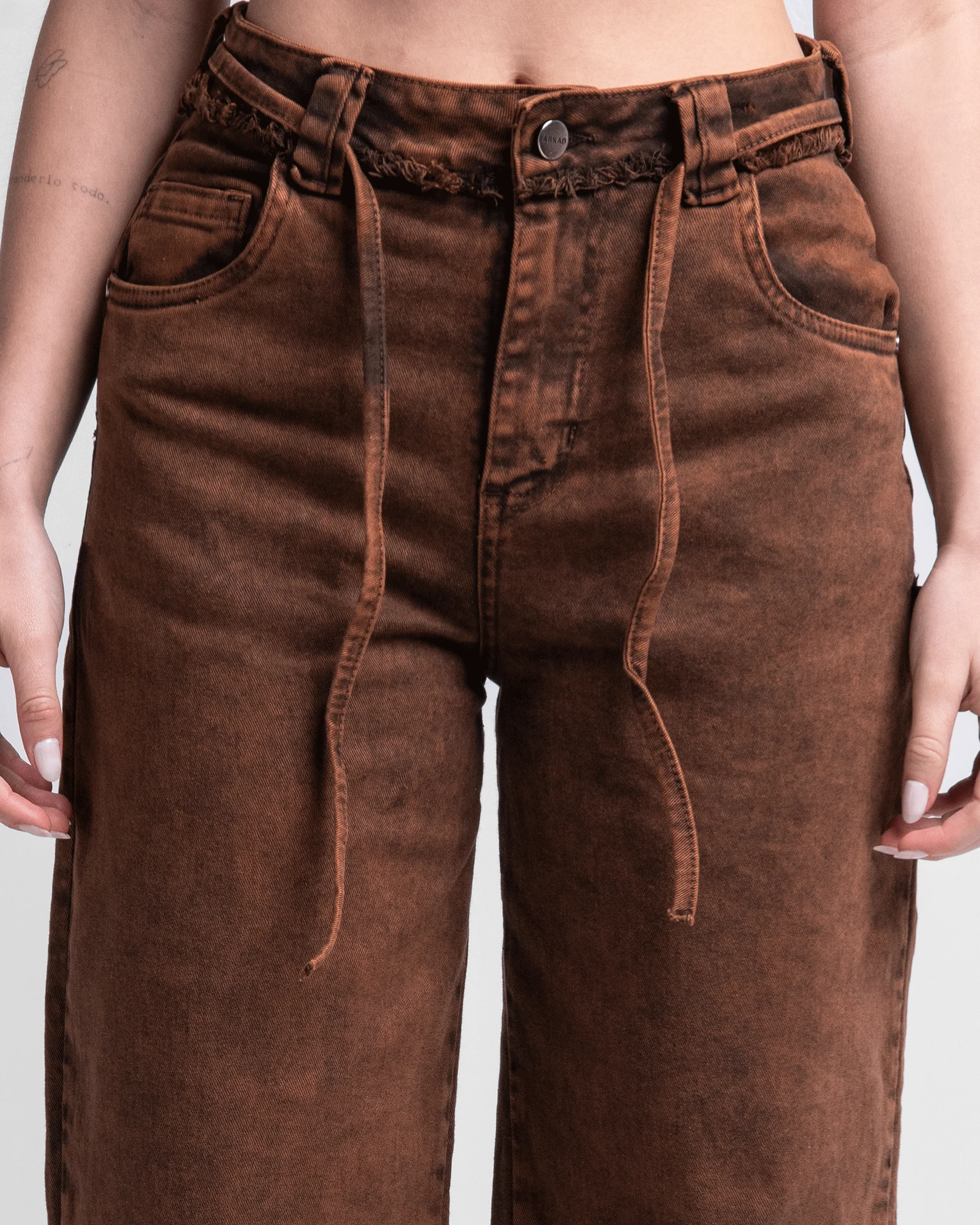 Jean Acid Wash Cafe Mujer - Image 12